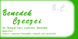 benedek czeczei business card